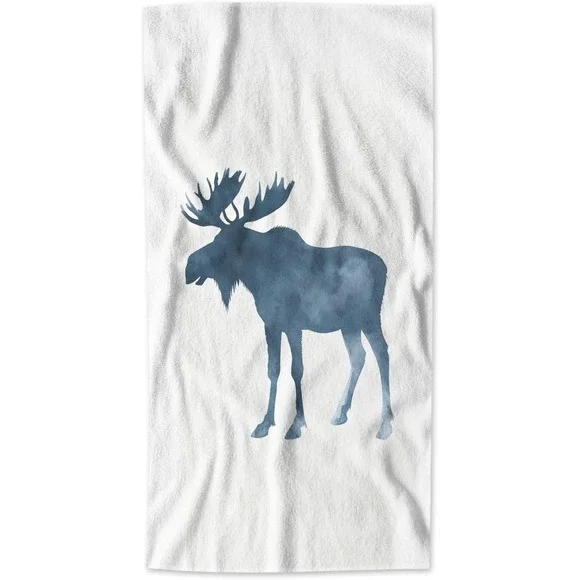 AOYEGO Moose Kitchen  Hand Towel with Big Horns‎ 15x30 Inch