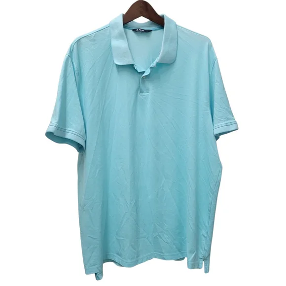 Pique Polo Stretch Cotton Polo Short Sleeves Shirt Men's XXL Excellent Condition
