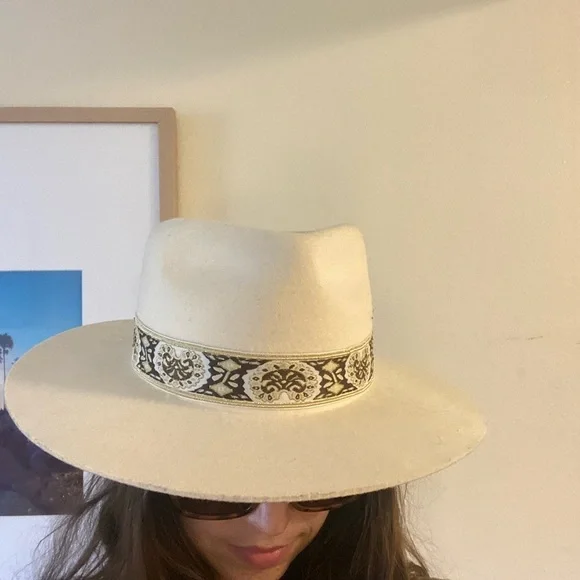 Lack of Color Women’s Rancher Wool Hat in Cream Size Small Western Boho Country