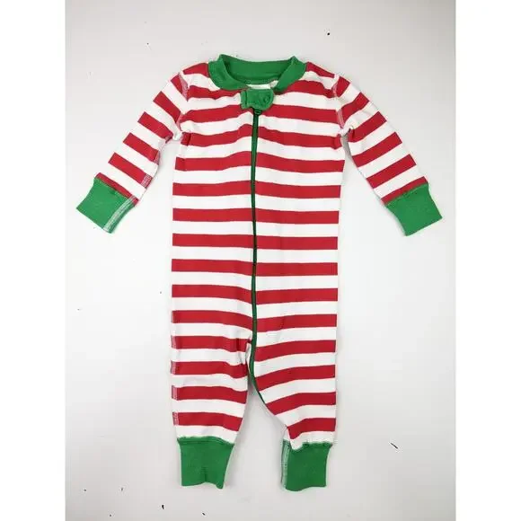 Hanna Andersson Red & White Striped One-Piece 6-9 Months