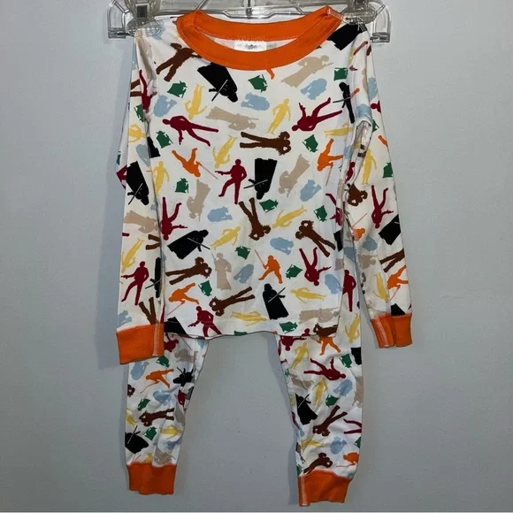 Hanna Andersson Star Wars Orange-Trim White Pajama Set