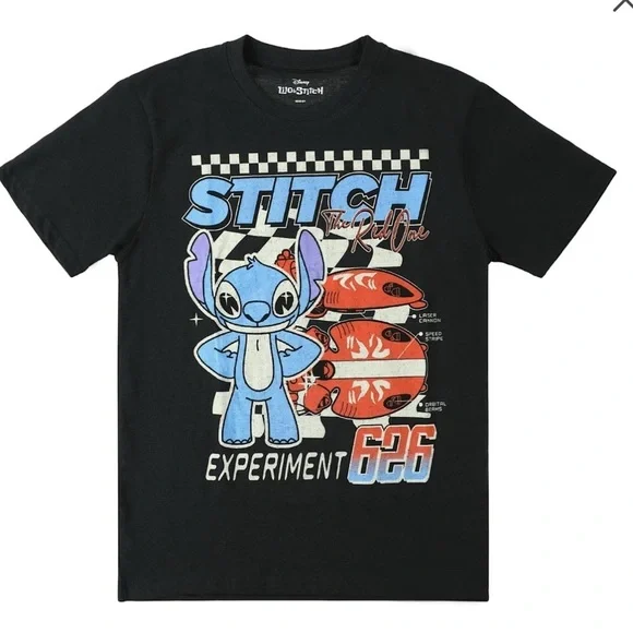 Disney Stitch Experiment 626 Black T-Shirt Size L