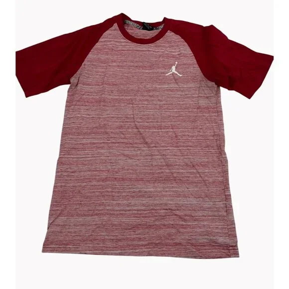 Jordan Air Mens Small Red 2 Tone Jumpman Flight T Shirt Short Sleeve