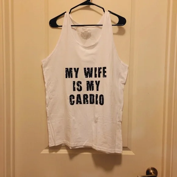 White Graphic Tank Top