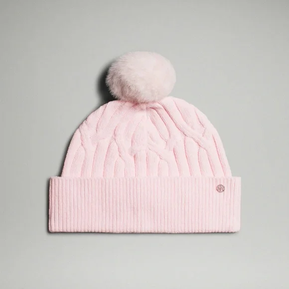 NWT Lululemon Cable-Knit Pom-Pom Beanie