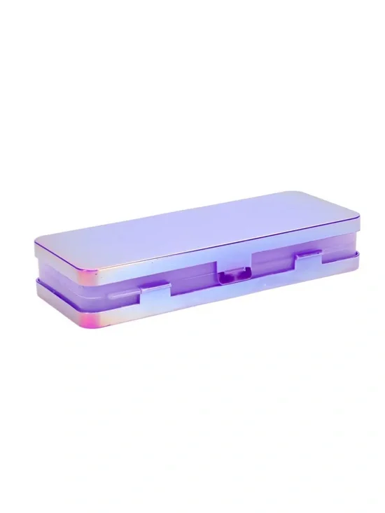 Jot 3-Compartment Expandable Iridescent Pencil Box NWT