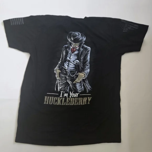 Im Your Huckleberry Black Graphic T-Shirt