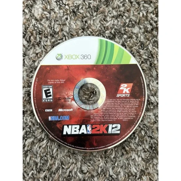NBA 2K12 - (Microsoft Xbox 360) Disc Only‎ Video Game Basketball 2012