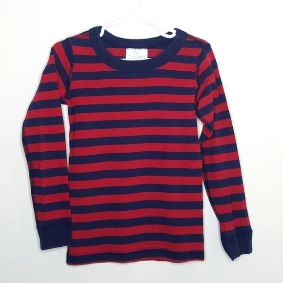 Hanna Andersson Stripe Pajama PJ Shirt Top 110 5