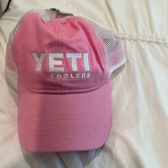 Newest tag, pink, yeti, baseball cap hat