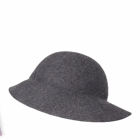 Zara Charcoal Gray Wool  Cloche Hat