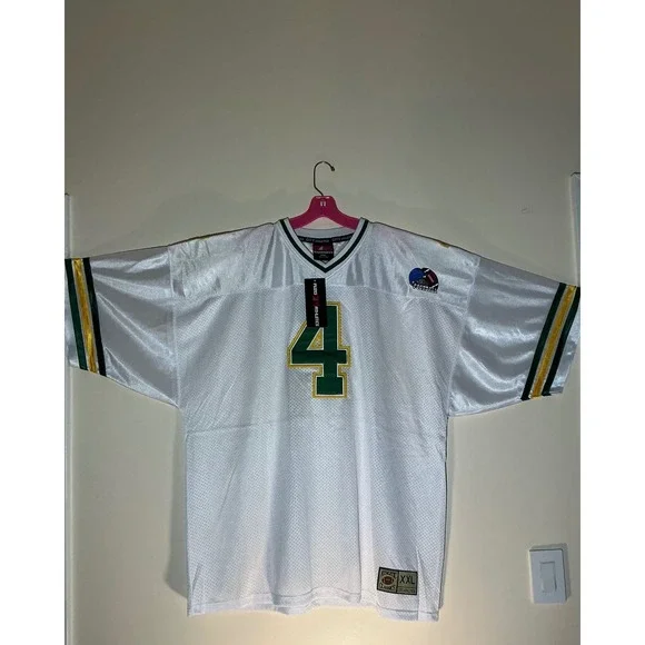 Vintage‎ Rare ASG Athletics Mens XXXL White Green Gold Football Jersey #4 NWT