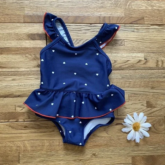 Carters Red White And Blue One Piece Swimsuit Size 3mo‎