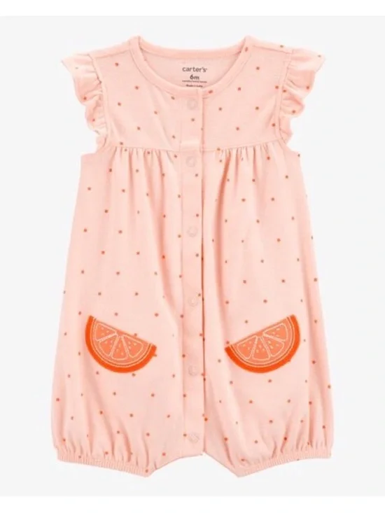 Carter’s Baby Girl Orange Slice Romper Size 3M