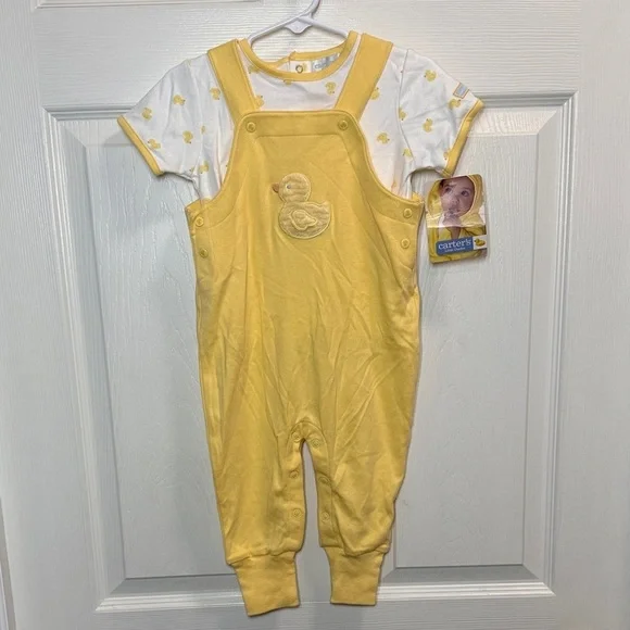 Vintage NWT Carter's Little Duckie Overall Set