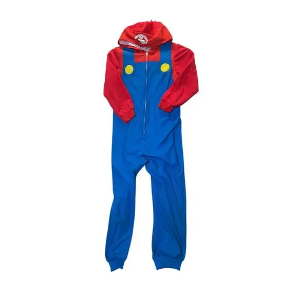Nintendo Super Mario Boys Kids Pajamas Costume Union Suit Hooded‎ Size 8 M