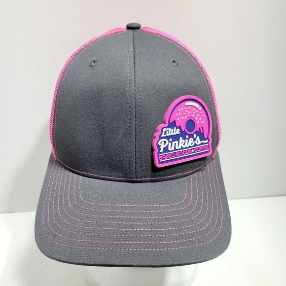 Little Pinkies Baked Goods Coffee Richardson Trucker Hat Cap Womens Pink Black