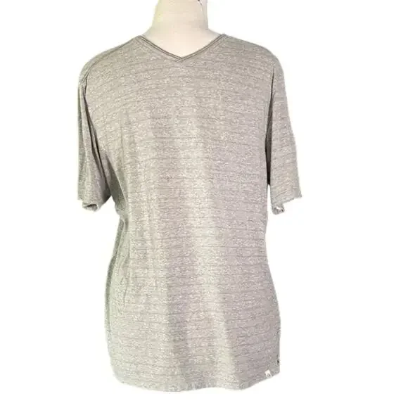 UNIONBAY Light Gray Short Sleeve V-Neck Tee