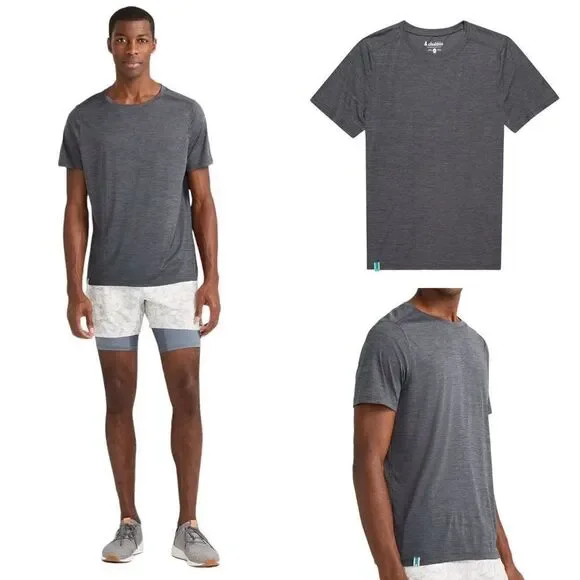 Chubbies The Embers Heathered Gray Short Sleeve Sport T Shirt NWT