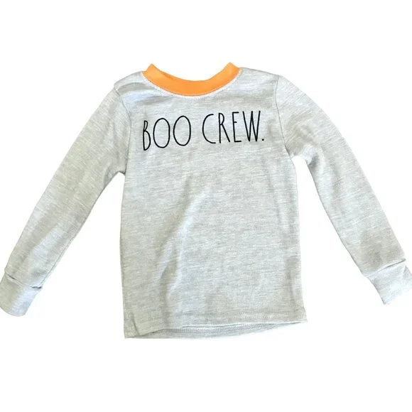 Rae Dunn Boo Crew Halloween Toddler Long Sleeve Unisex P.J Shirt. Size 24 Months