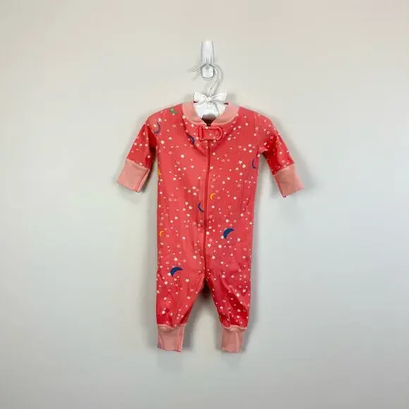Hanna Andersson Pink Stars and Moon Pajamas 50 cm (0-6 Months)