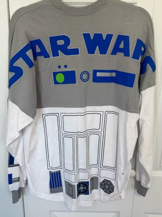 Star Wars x Disney Two-Tone Graphic Long Sleeve Spirit Jersey - R2D2 SMALL