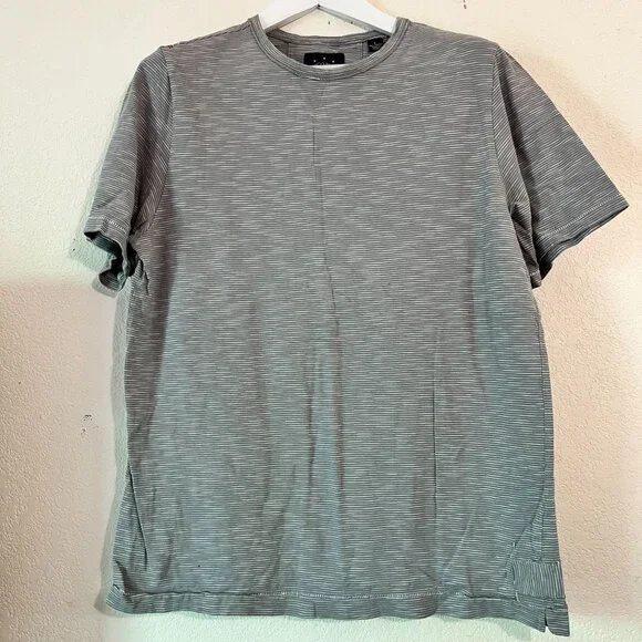 Indigo Palms Co. Denim Tommy Bahama Men Striped Short-Sleeve Crew T-Shirt Large