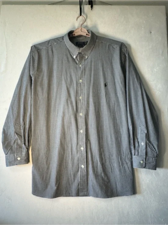 Ralph Lauren Black & White Gingham Button-Down Shirt size 2XB