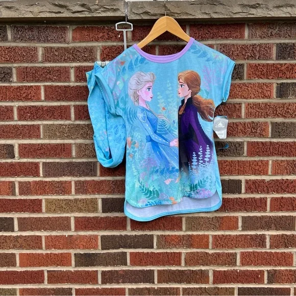 Disney Frozen 2 Elsa and Anna Shirt and Pants Girl’s Pajama Set