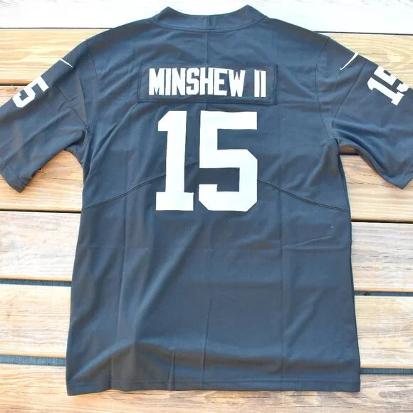 New Gardner Minshew II Las Vegas Raiders Black Football Jersey Adult Men's Large