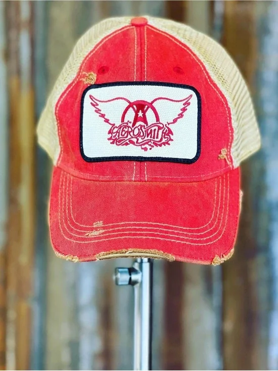 Angry Minnow Vintage Aerosmith Red Wing Trucker Hat RARE