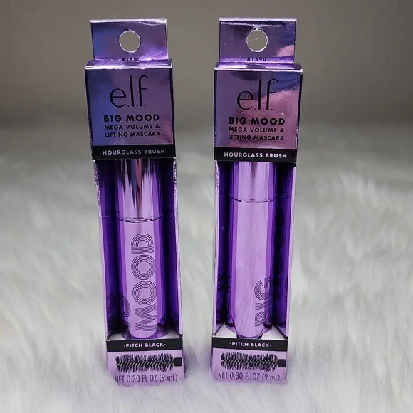 e.l.f Big Mood Mascara Mega Volume & Lifting Mascara Pitch Black 0.3 fl Oz