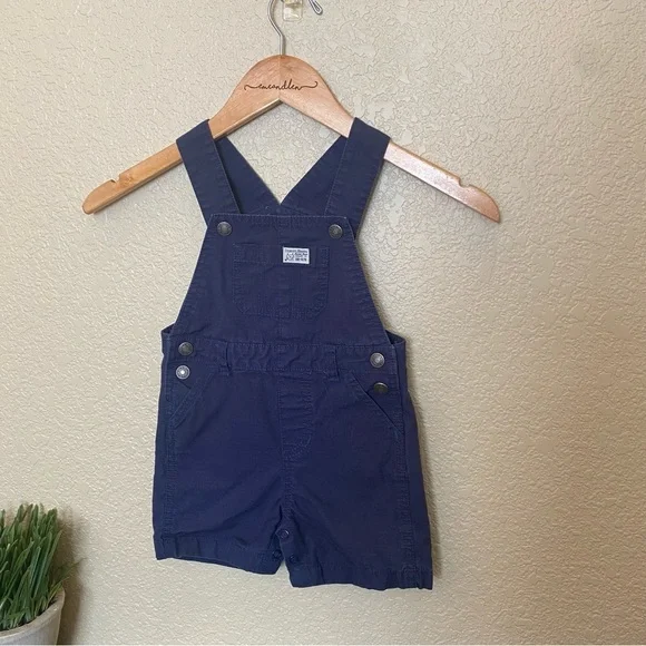 Carters overalls shortalls blue snap straps 24‎ months