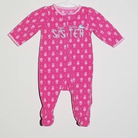 Carter's Fleece Best Little Sister Sleeper 0-3m