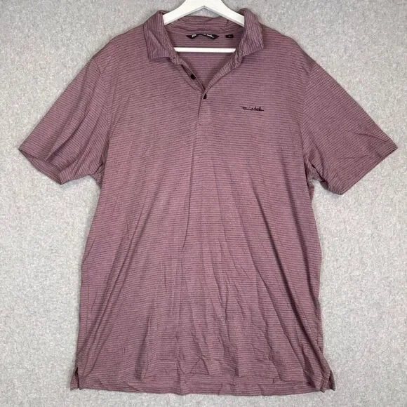 Travis Mathew Men's Size XL Pima Cotton Blend Purple Short Sleeve Polo Shirt