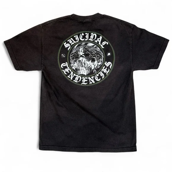 Vintage Metal Mulisha Faded Black Tee Men's Size Large Skater Grunge Goth Y2K