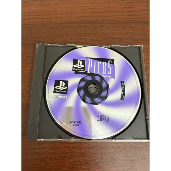 Sony Playstation Picks Demo Disc CD Purple PS1 Ridge Racer, Air Combat, Tekken