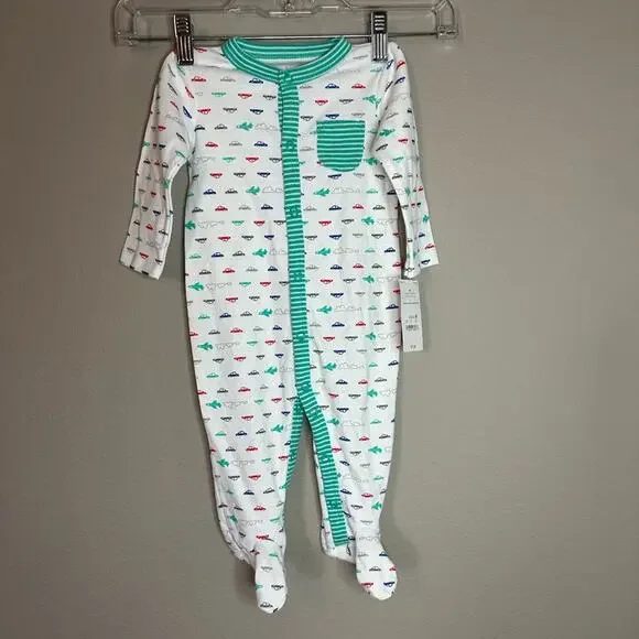 Carters Footie Pajamas Just One You Cars & Airplanes - Boys Size 6 months