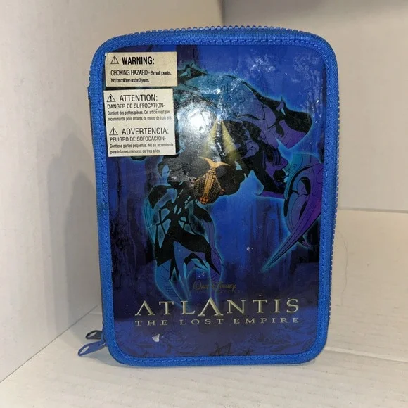 DISNEY ATLANTIS MOVIE PENCIL CASE,‎ SCHOOL, MARKER HOLDER D3