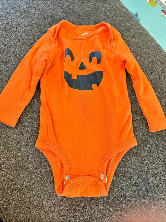 🤑EU Carter's Halloween Pumpkin Baby Bodysuit Onesie🤑