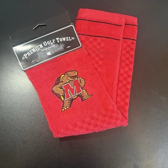 Maryland Terrapins Premium Embroidered Team Golf Towel‎ Collegiate Licensed