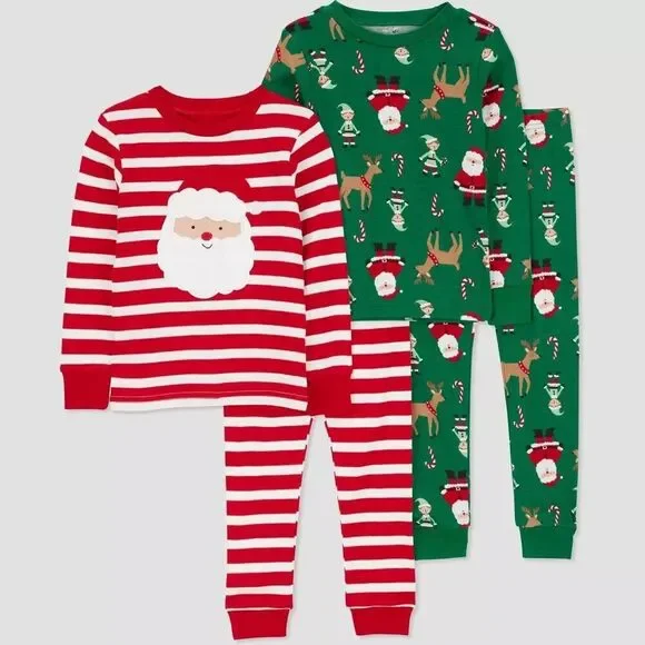 4 Piece Carters Just One You Christmas Pajamas 12 Months new