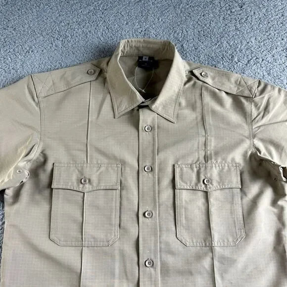 NEW Propper Shirt Mens Medium 32‎ Beige Tactical Kinetic Button Up Uniform F5350