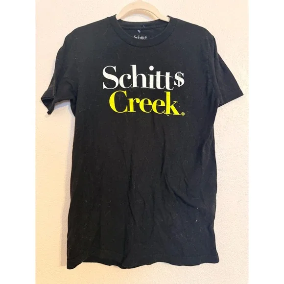 Schitts Creek Mens Graphic T-Shirt Black Short Sleeve Logo Tee Size M 2020 NARBC