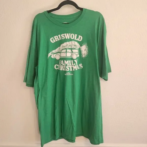 Griswold Family Christmas Men's Size 3X Green T-shirt‎ Movie X-mas Tree Car New