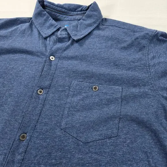 Kuhl Outdoor Getaway Short‎ Sleeve Button Down Shirt in Navy Men's Size Large
