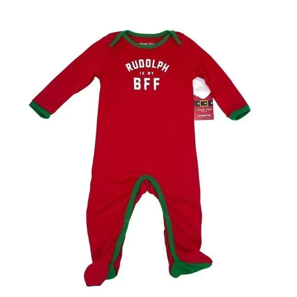 North pole Trading Company Rudolph is my BFF Onsie 12 mos NWT