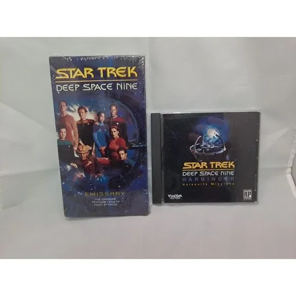 Star Trek: Deep Space Nine/ Pilot- Emissary -Sealed VHS/ CD‎ Rom Game Harbinger