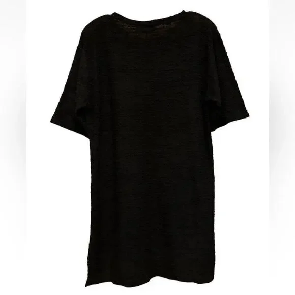 KEEPING NY EVERYWHERE KNYEW Shirt Mens Large Black Textured Designer Tee