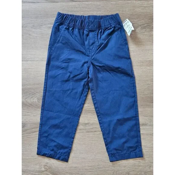 Carter's Boys Navy Elastic-Waist Casual Pants Size 3T